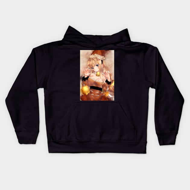 Rapunzel Anime Watercolor Kids Hoodie by Isamu Studio